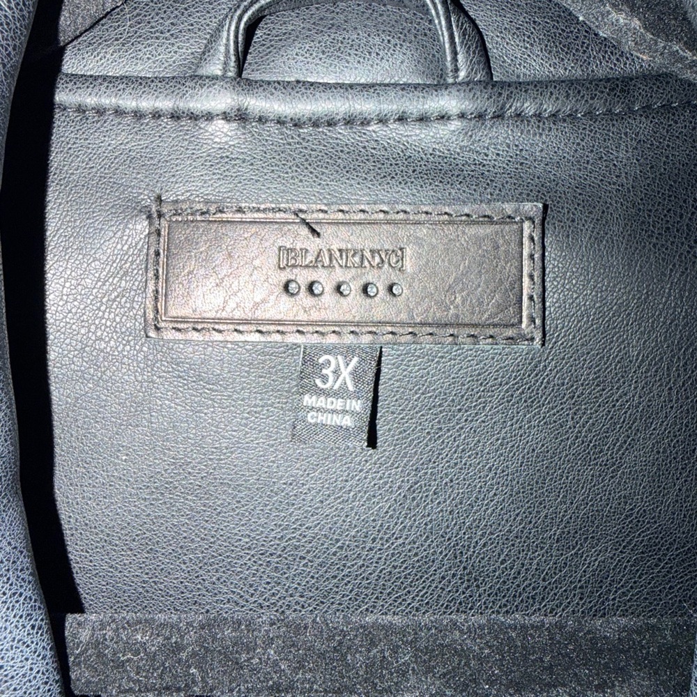 FREE SHIPPING Blank NYC Charcoal Leather Jacket - Picture 6 of 13